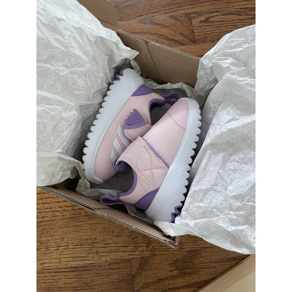 adidas Pink Purple Suru365 Training Slip-On Baby Toddler Shoes Strap Size 5K - Picture 9 of 12